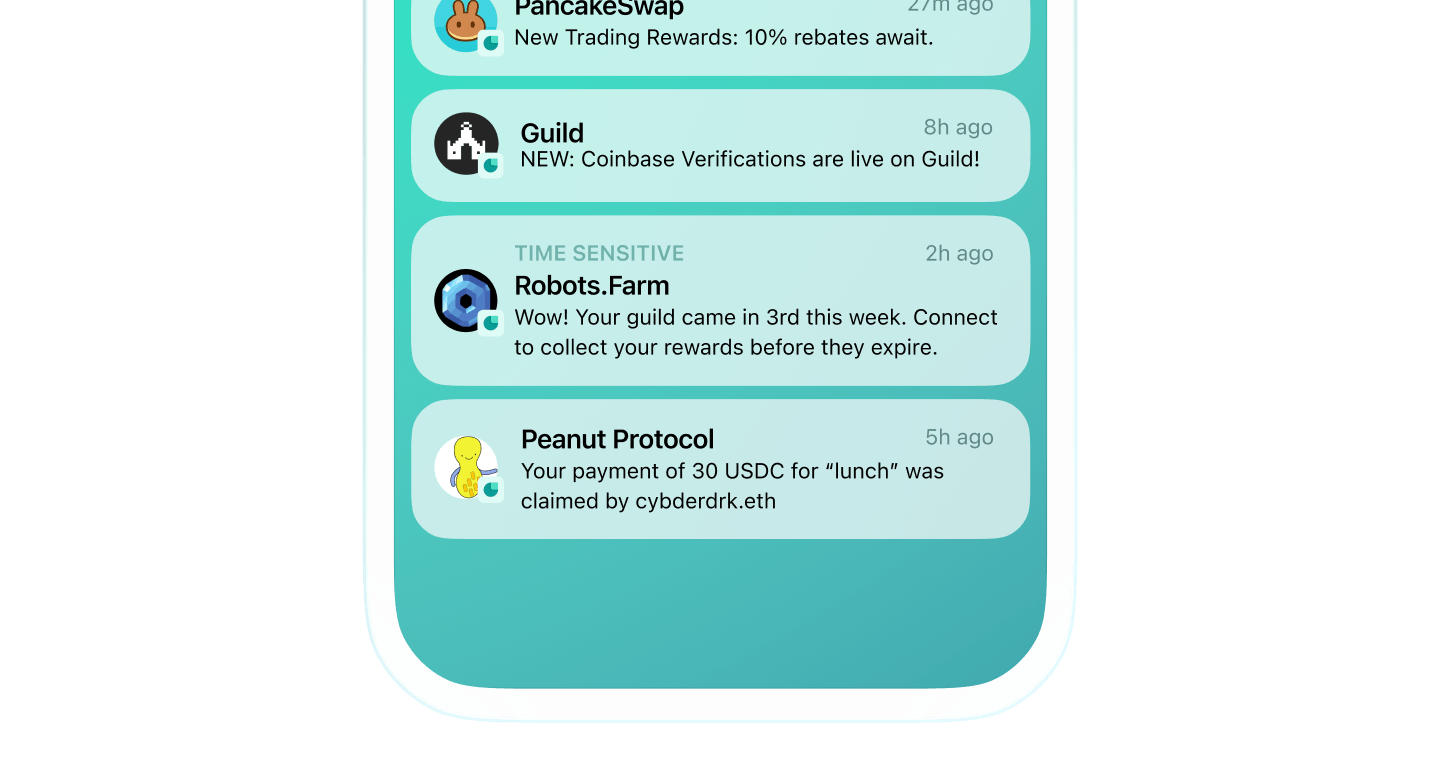 Push notifications from web3 apps on Web3Inbox
